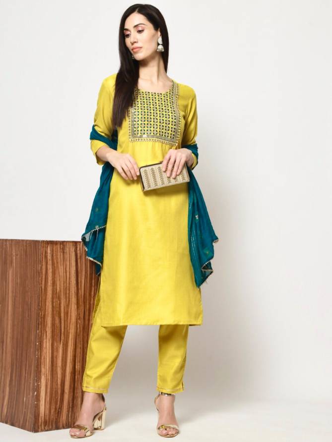 Lemon Tea Designer Wear Wholesale Readymade Salwar Suits Catalog